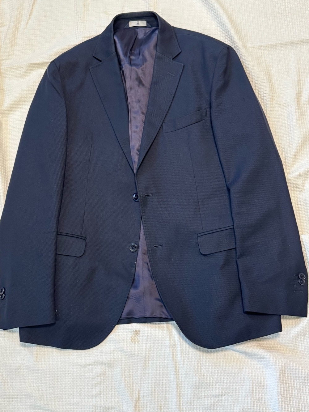 Massimo Dutti Men's Navy Two-Button Blazer